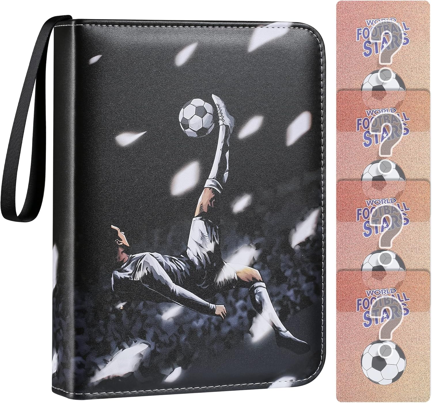 Trading Card Album for Football, Binder Card Holder, Fits 400 Cards with 50 Remo...