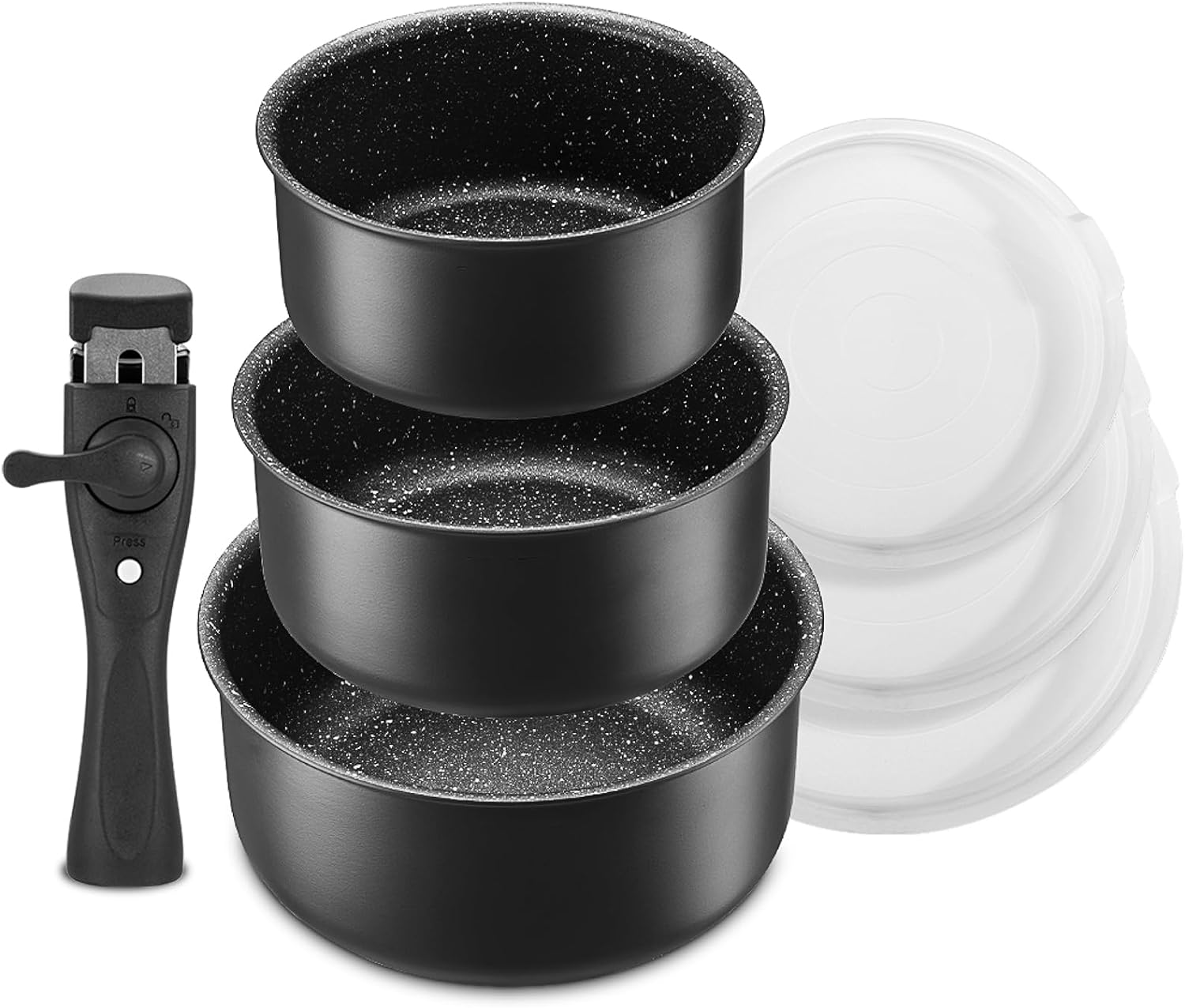 Fadware Non Stick Saucepan Set with Removable Hand...