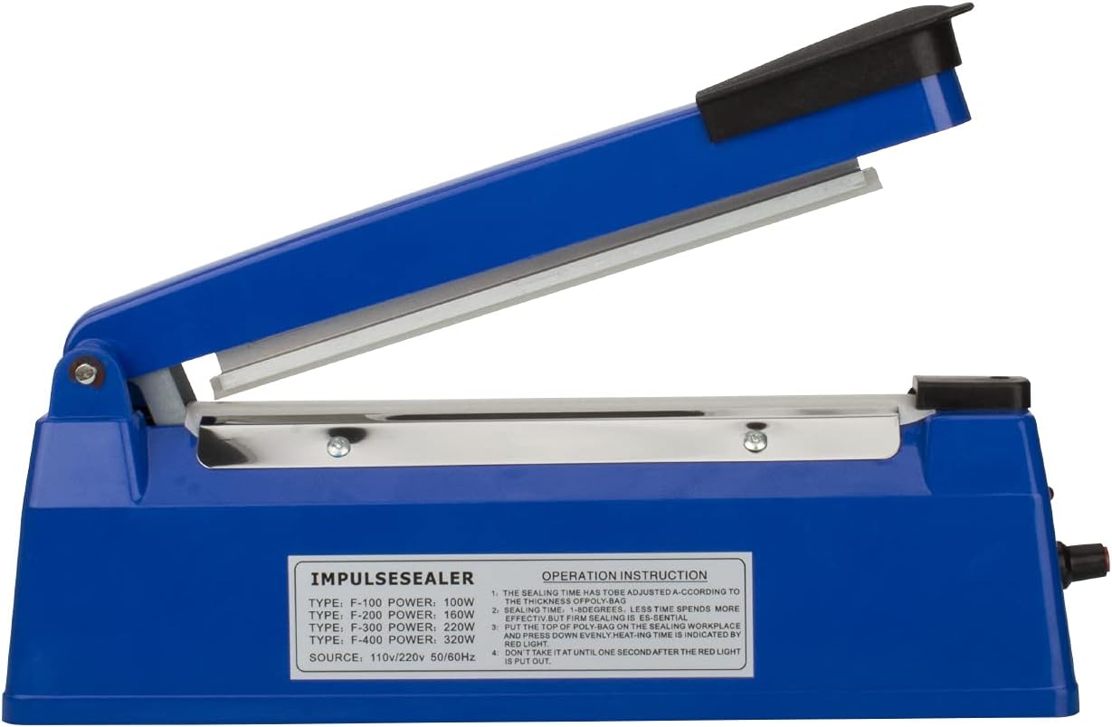 Heat Sealer, Impulse Plastic Bag Sealer, Manual Seal Food Packing Machine, Heat...