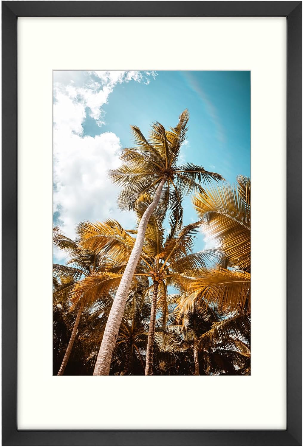Frametory, 16x24 Picture Frame with Mat for 12x18 Picture - High Definition Glas...