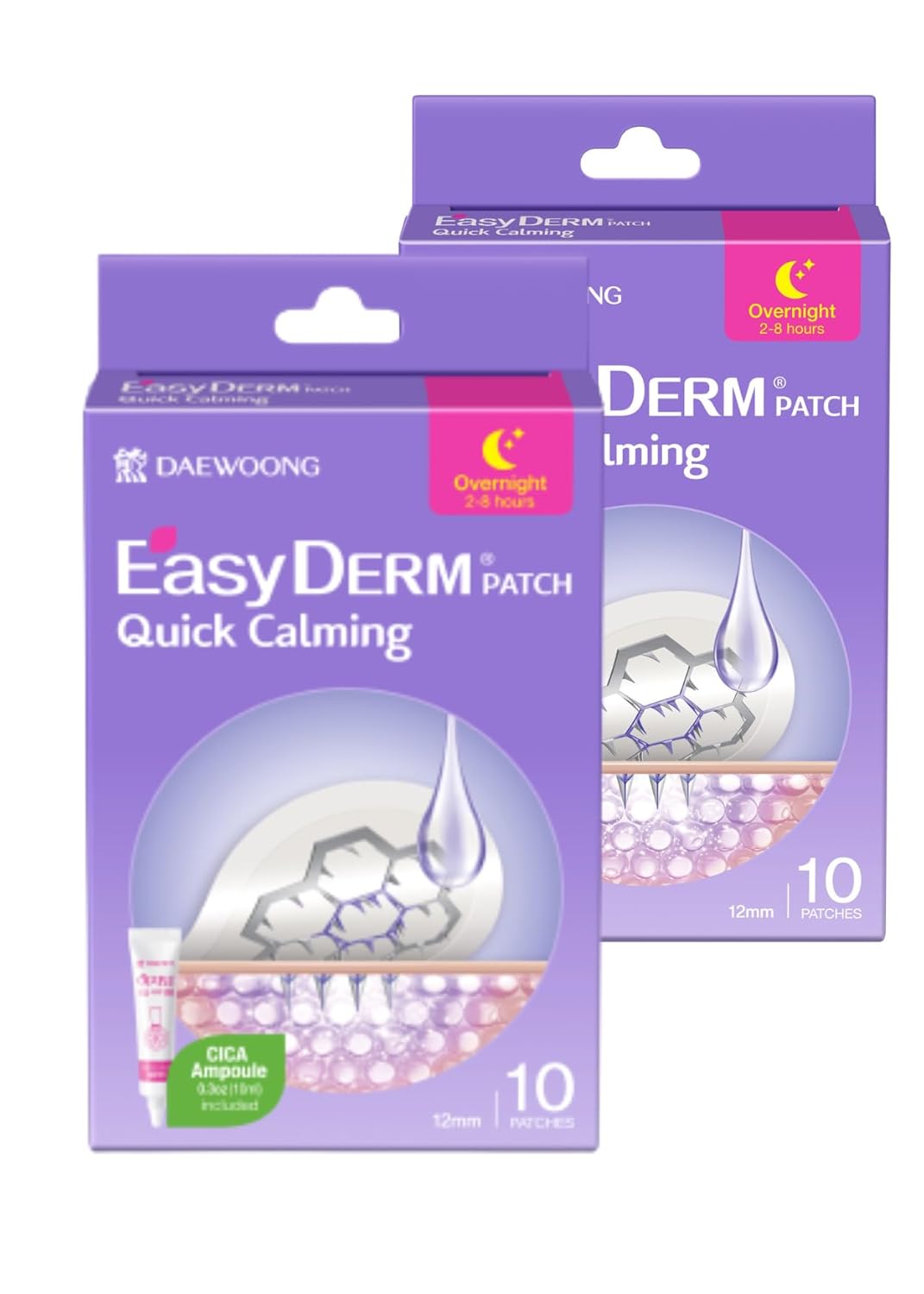 Quick Calming Magnesium Patches with Cica Ampoule, Special Intensive Care Pimple...