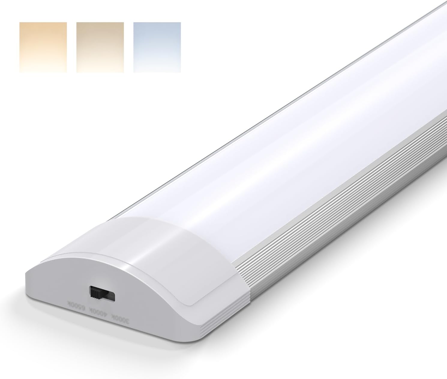 Barrina LED Batten Light 2FT/55cm, 20W 2200lm, 3000K/4000K/6500K Color Changeabl...