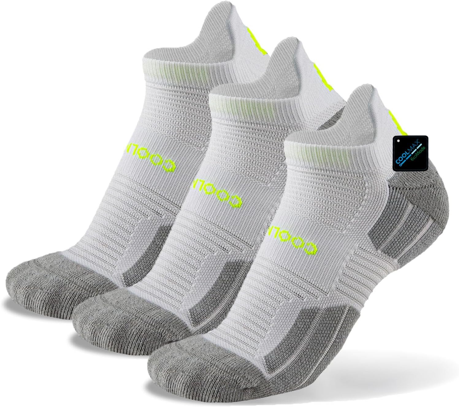 BRISIRA Coolmax Bamboo Viscose Socks, Special Compression Running Socks with 3 P...