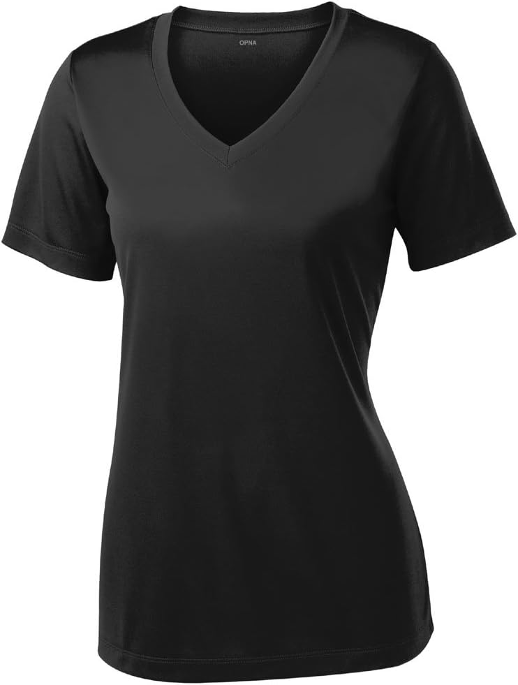 Opna Women's Short Sleeve Moisture Wicking Athletic Shirts Large Black