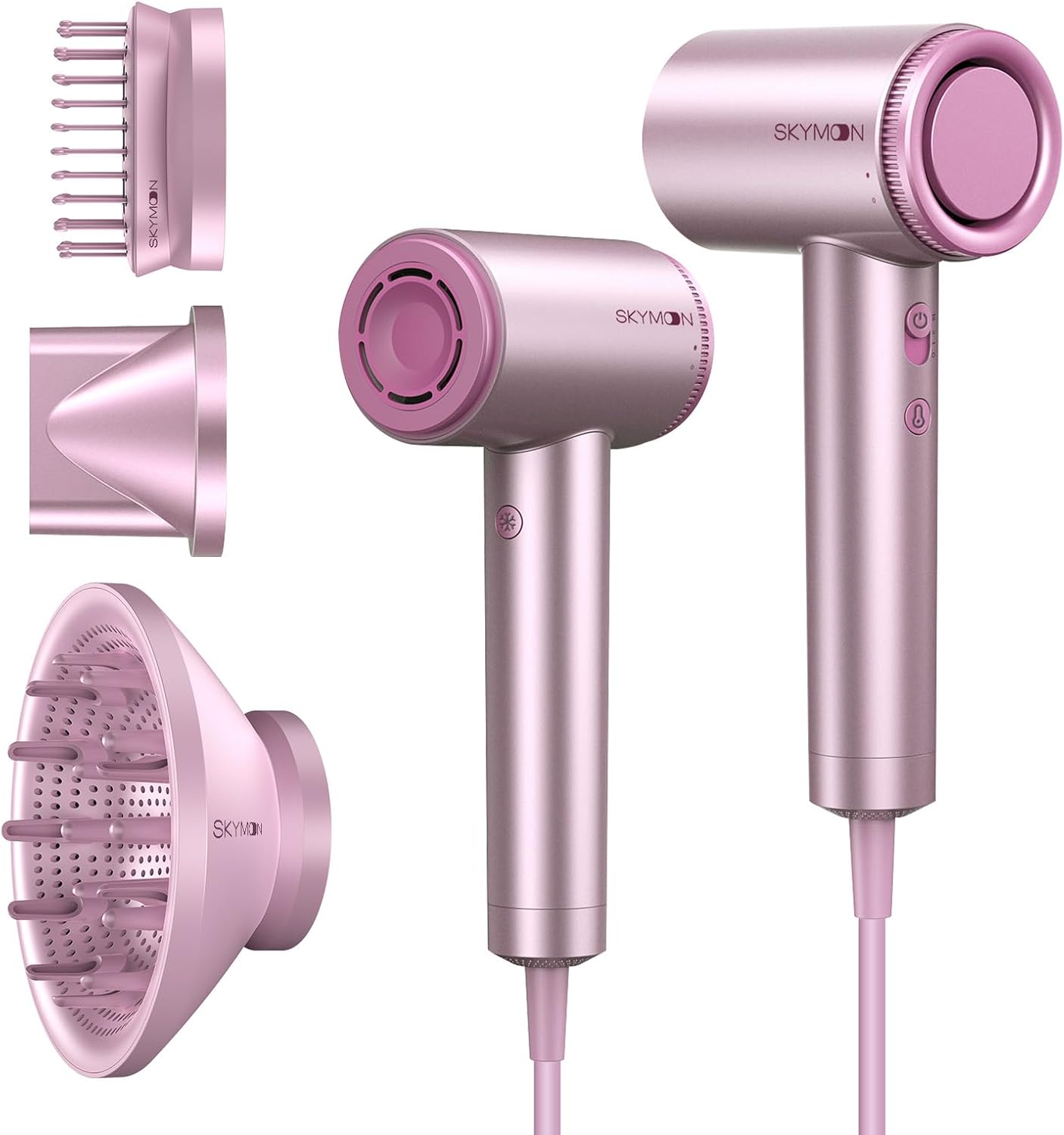 SKYMOON Hair Dryer, Special Blow Dryer With Diffuser and Comb, Unique 1400W Powe...