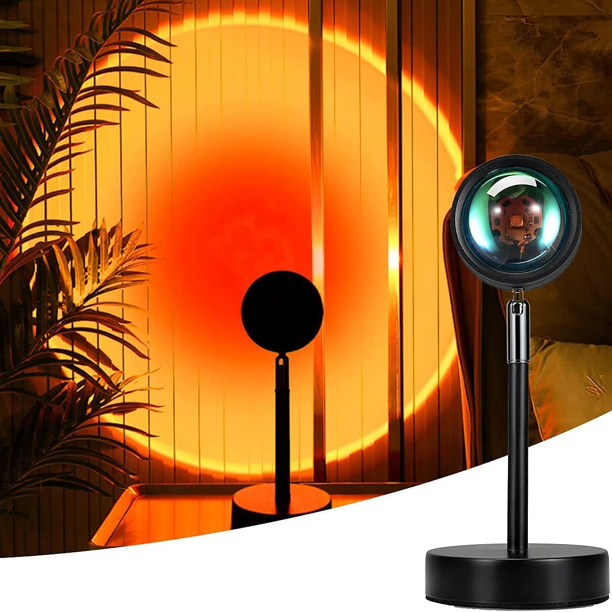 Mydethun Sunset Projection Lamp - 180-Degree Rotation - Night Light Projector -...