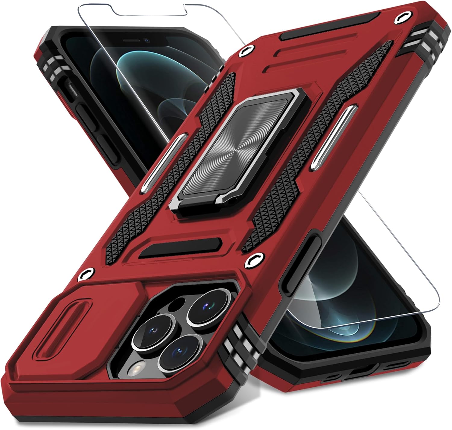 DEERLAMN Case for iPhone 13 Pro Max with Slide Camera Cover+Screen Protector(1 P...