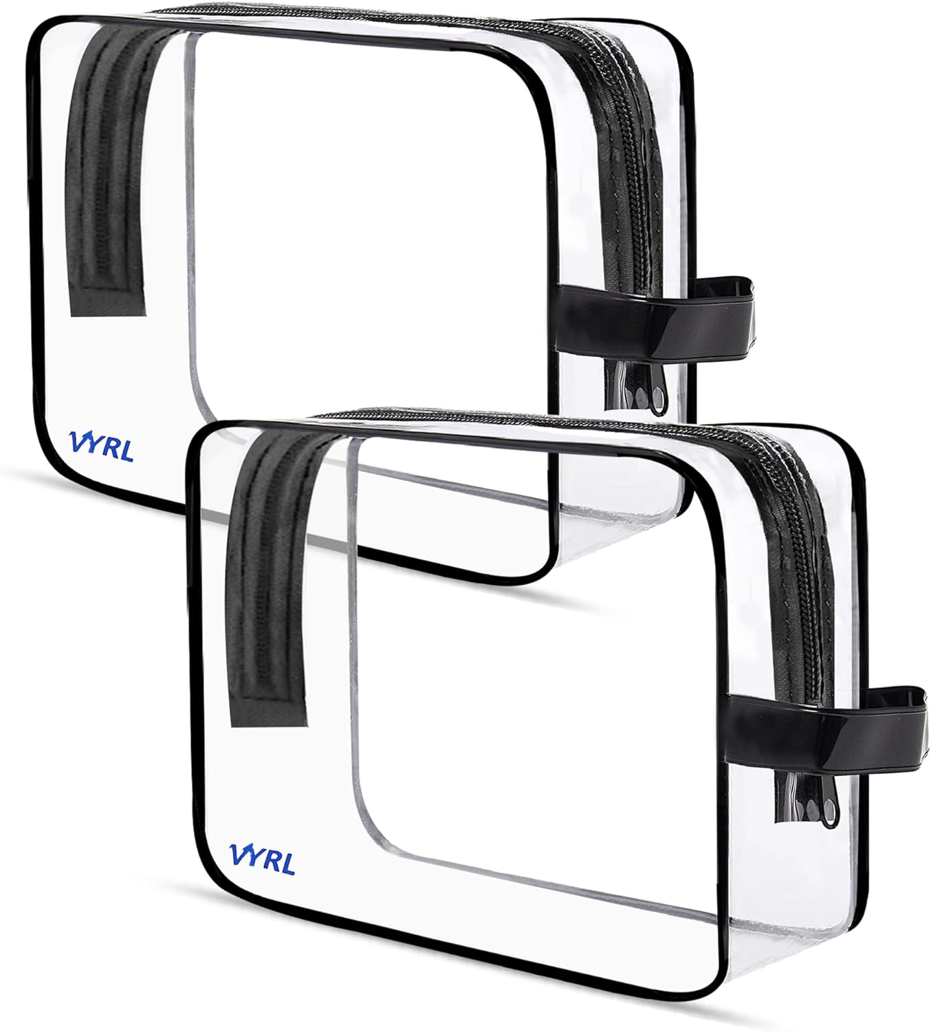 VYRL Makeup Bag, Special Clear Makeup Bag with Quart Size 3-1-1 TSA Approved Toi...