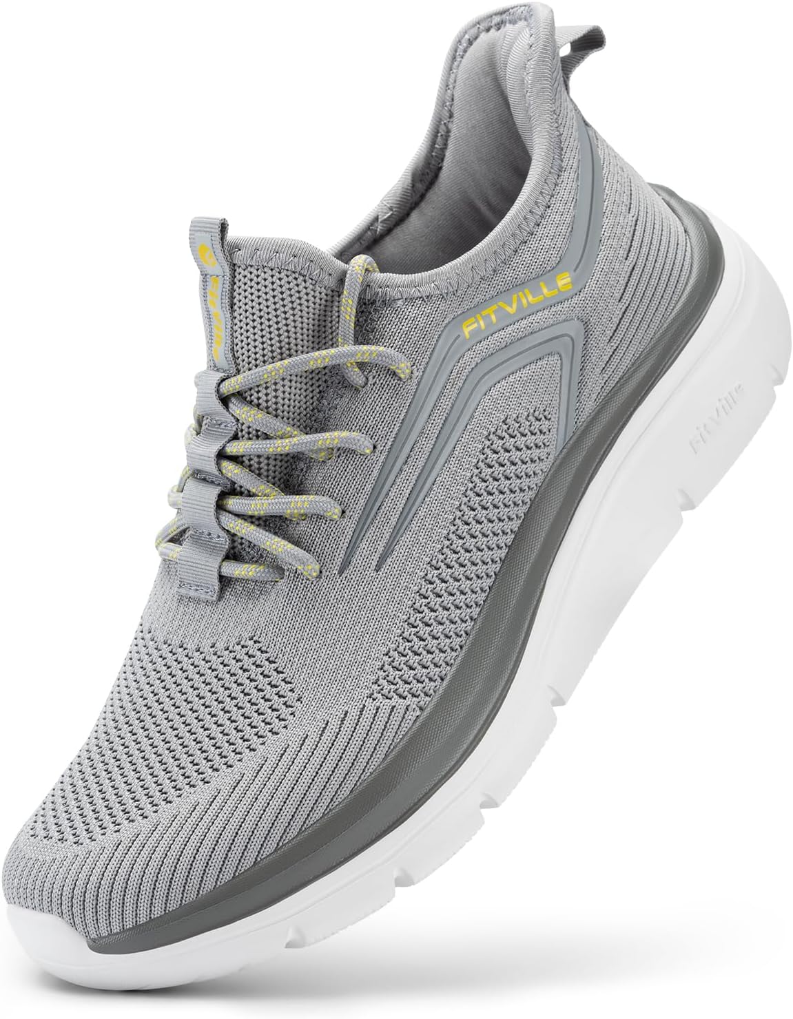 FitVille Cloud Strider V1, Unique Men's Wide Walking Shoes, Special Athletic Sne...
