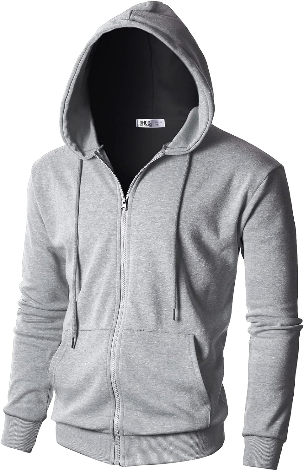 Ohoo Mens Hoodie, Special Slim Fit Lightweight Zip Up Hoodie with Pockets, Innov...