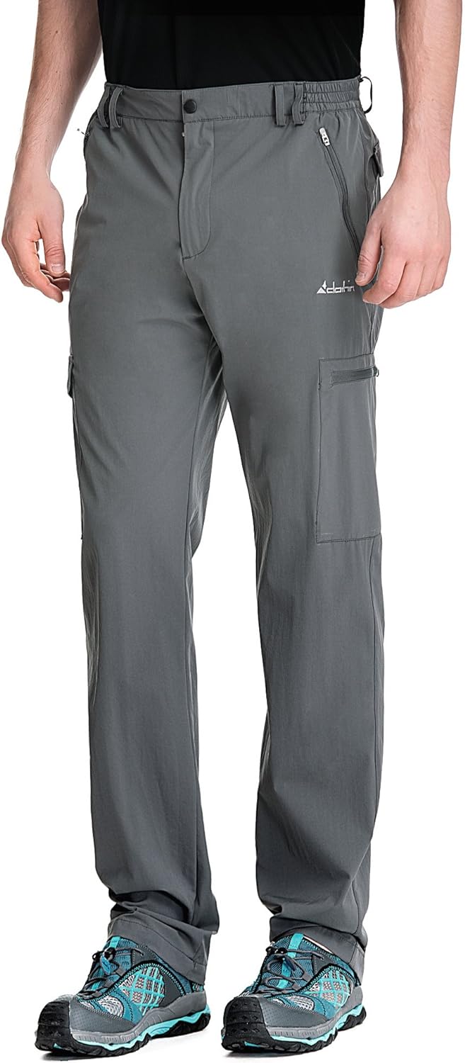 clothin Men's Elastic-Waist Travel Pant, Special Stretchy Lightweight Pant, Inno...