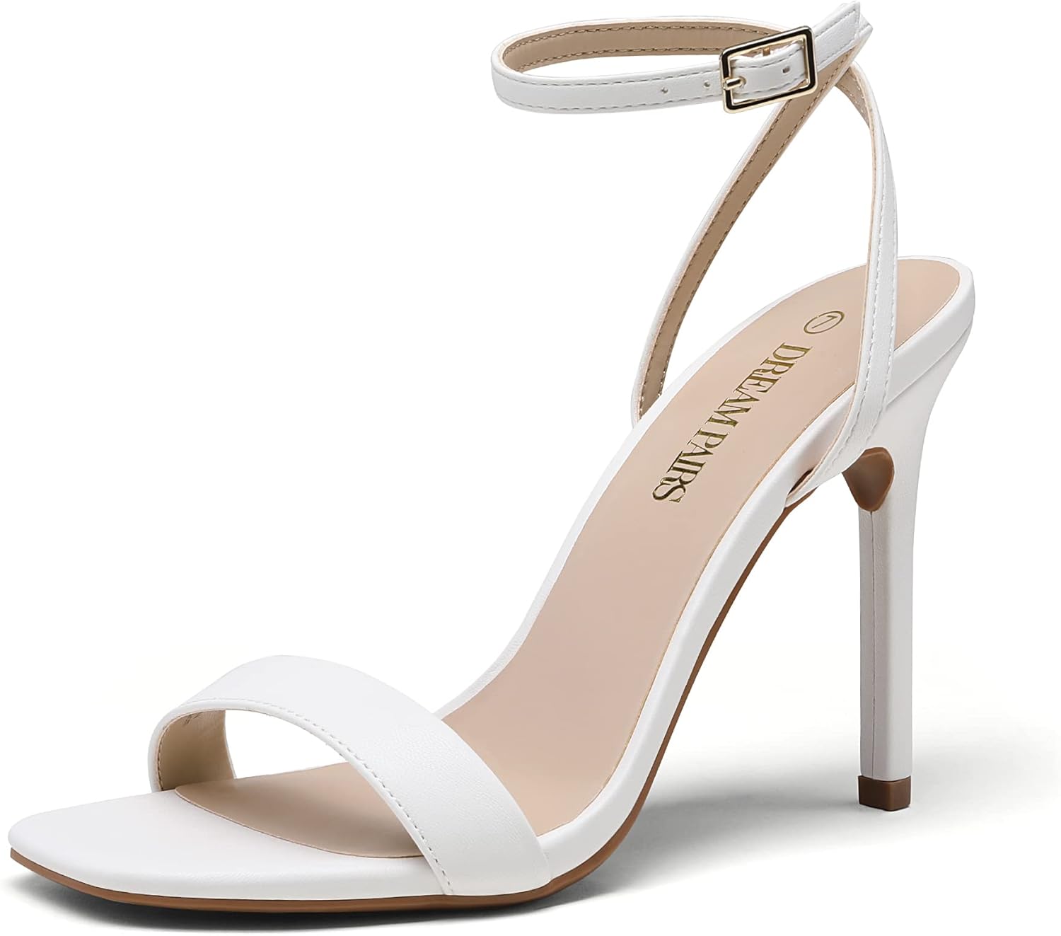 DREAM PAIRS Women’s High Stilettos Open Square Toe Ankle Strap Heels Sexy Comfor...