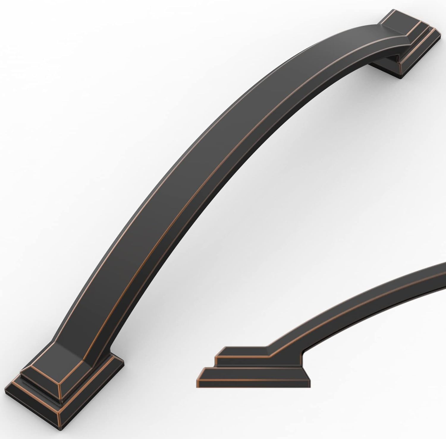 Amerdeco 10 Pack Oil Rubbed Bronze Cabinet Pulls 5 Inch(128mm) Hole Centers, Han...