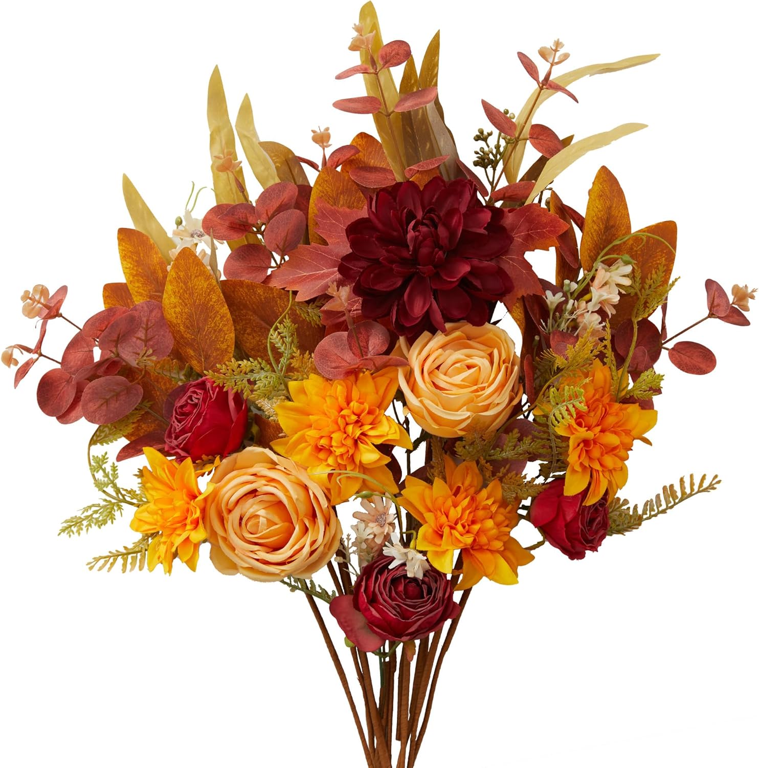 Anna's Whimsy 10PCs Fall Flowers Bouquets, Special Fake Flowers for Table Decor,...