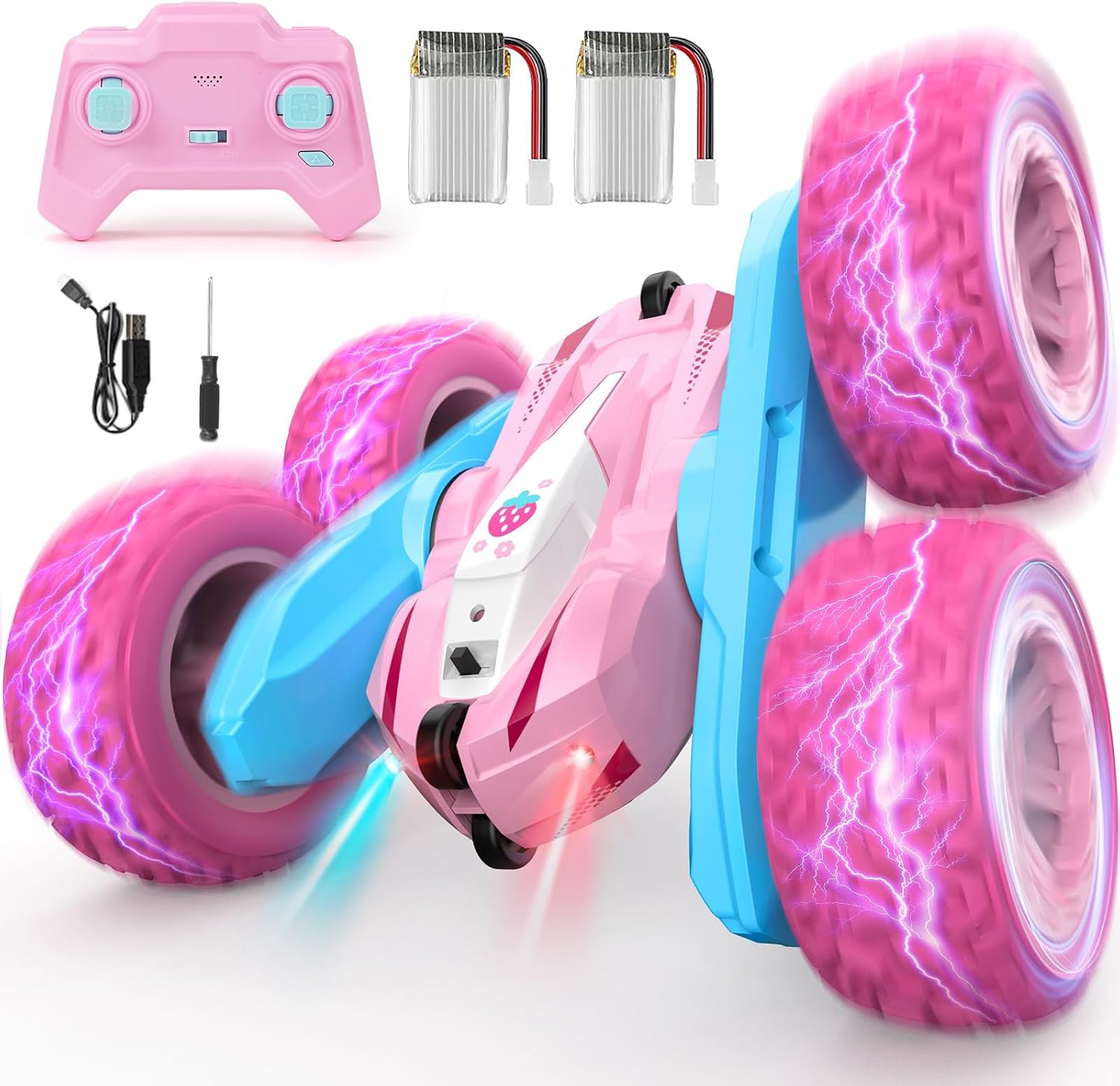 Remote Control Car, Pink RC Cars for Girls, Rechar...