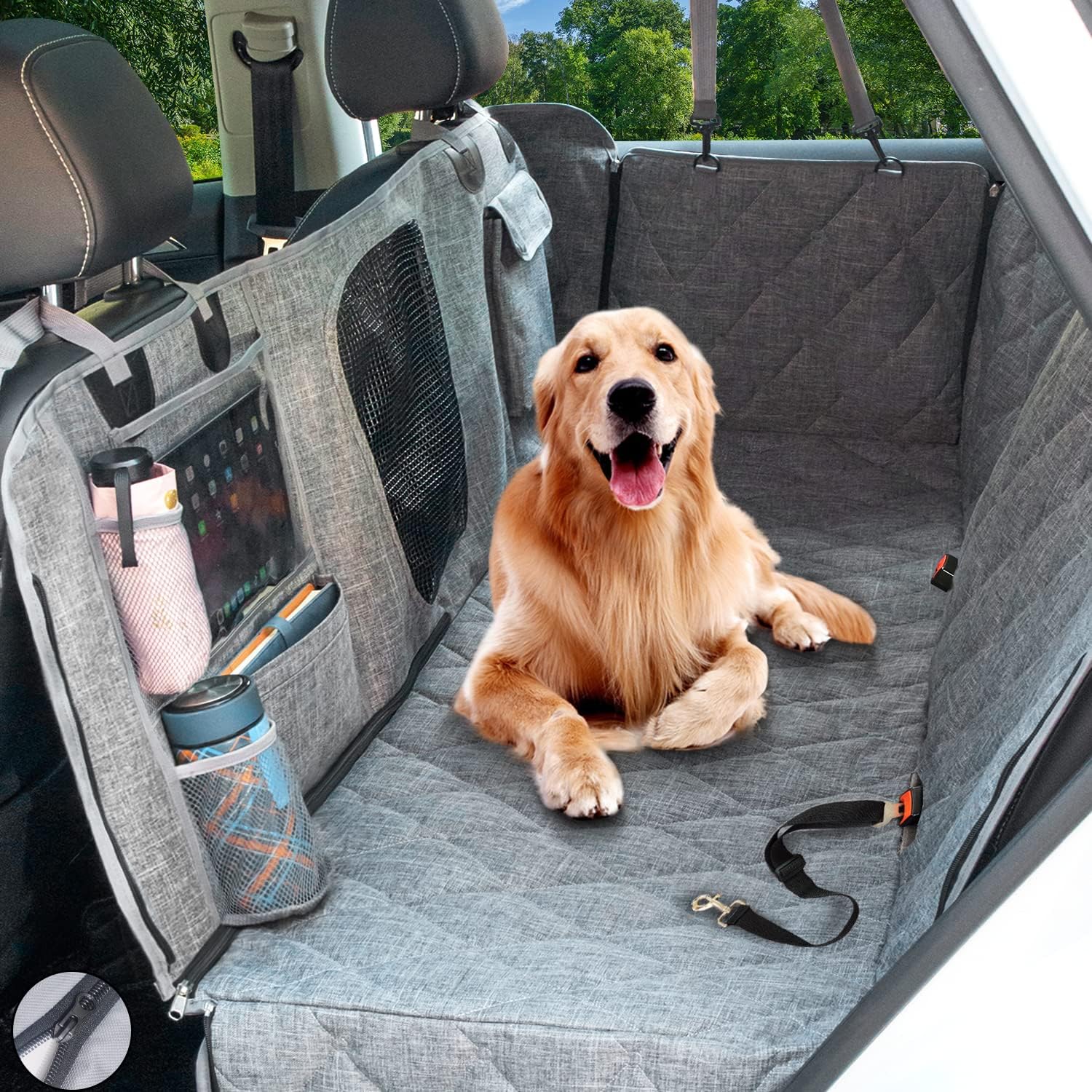 Car Dog Cover Back Seat - Car Hammock for Dogs Waterproof - Dog Car Seat Cover f...