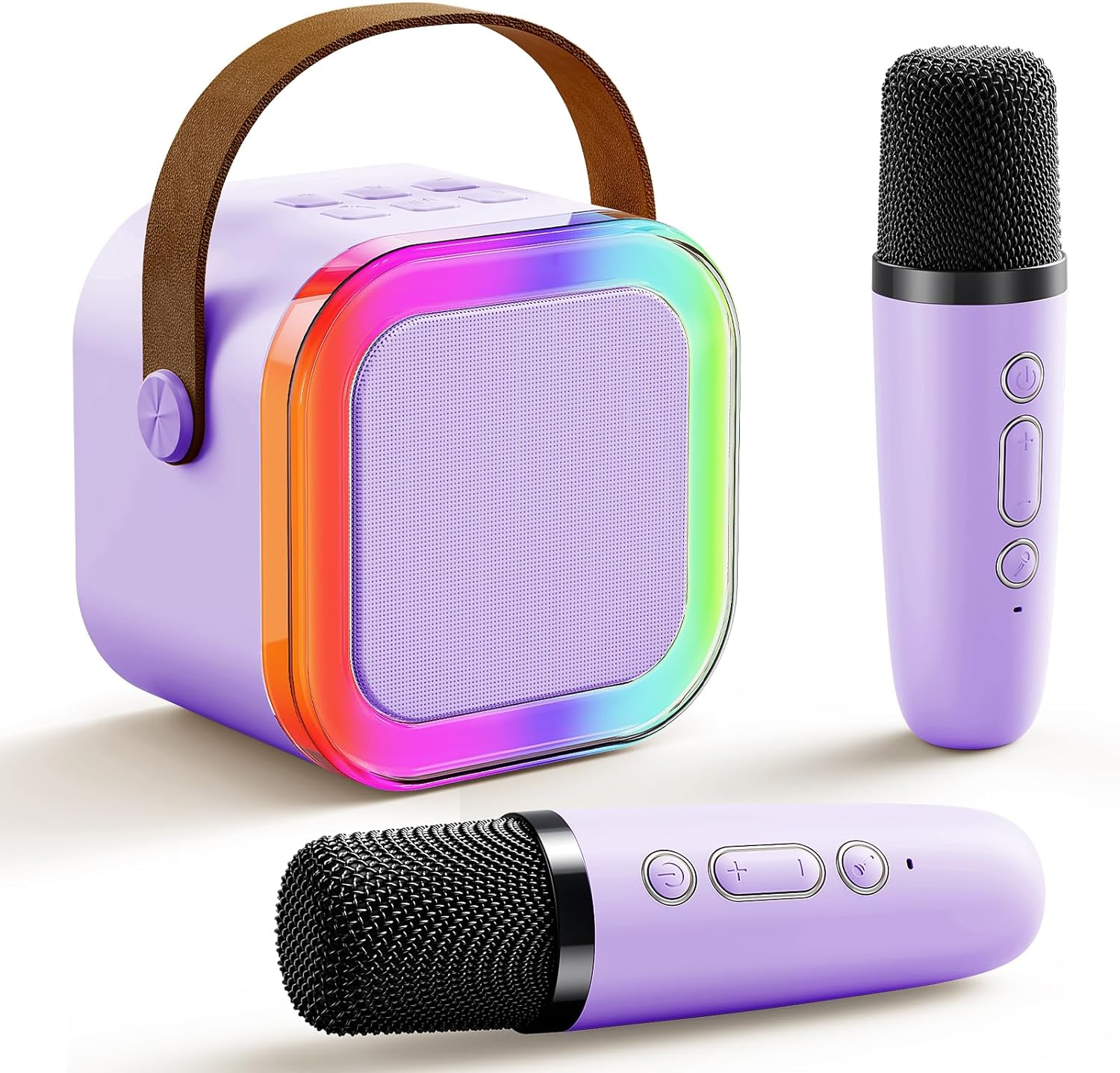 Kids Karaoke Machine for Girls Gifts: Mini Portable Singing Machine with 2 Wirel...