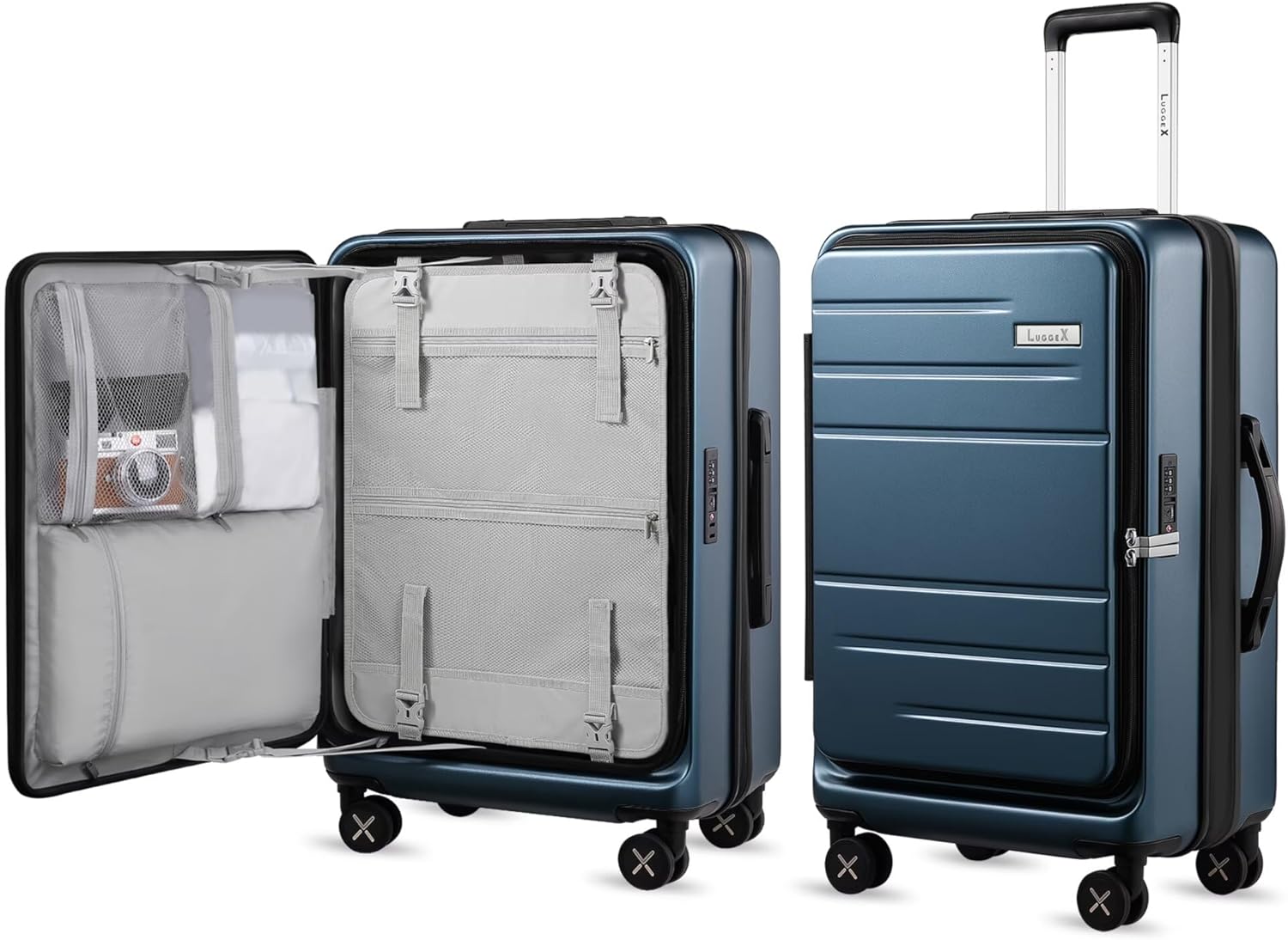 LUGGEX 26 Inch Luggage, Special Suitcase with Spinner Wheels, Innovative Expanda...