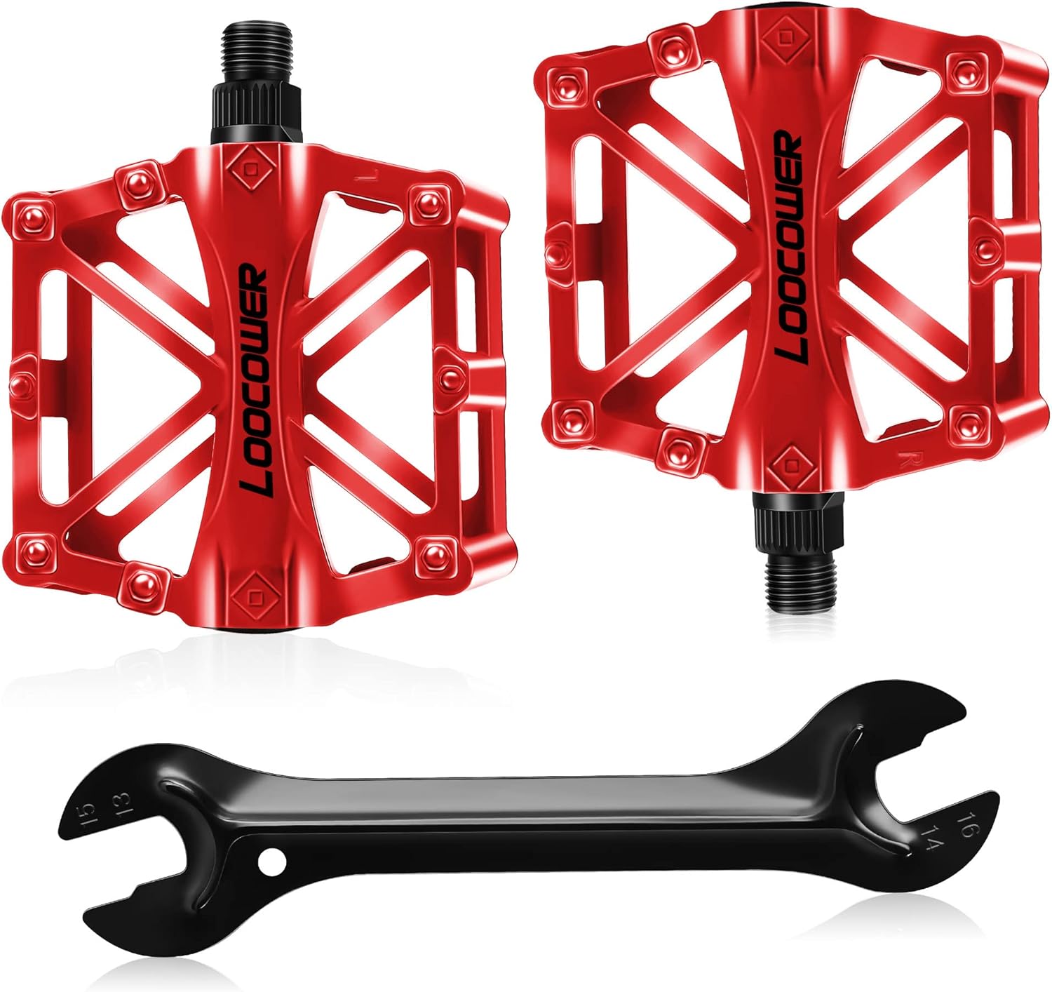 Bicycle Cycling Bike Pedals, New Aluminum Antiskid Mountain Bike Pedals Road Bik...