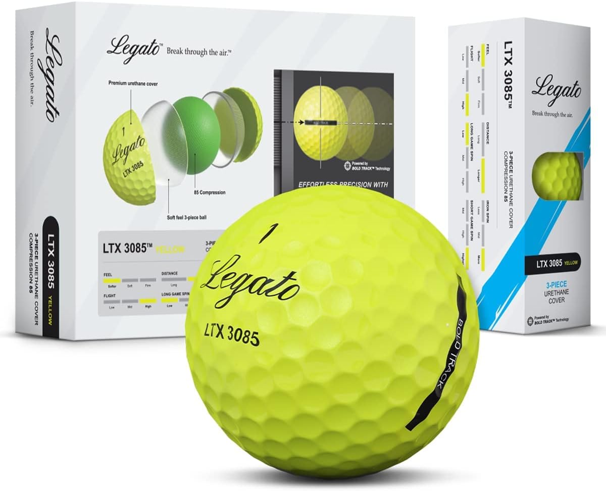Legato Golf Balls, LTX 3085 | Designed to Help Golfers Break 90 | Maximized Dist...