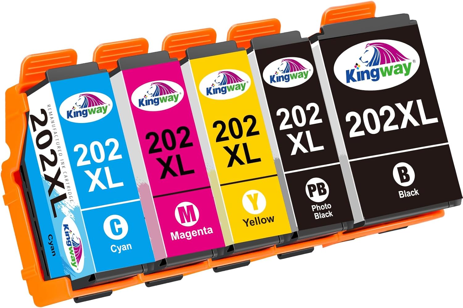 KINGWAY 202XL Ink Cartridges Remanufactured for Epson 202 202XL Ink Cartridges M...