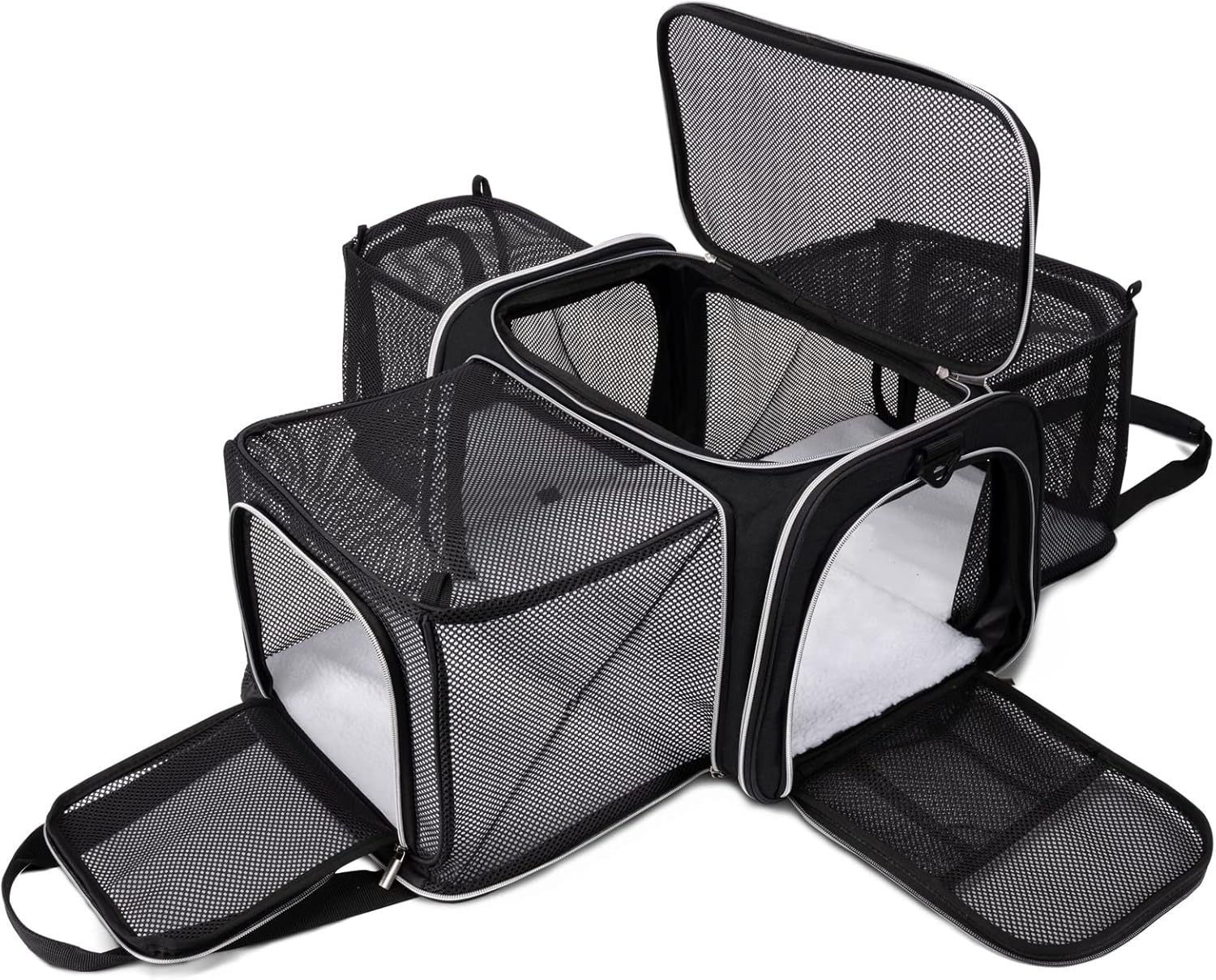 BAGLHER Cat Carrier Bag,Airline Approved Pet Carrier Soft Side Pet Travel 5 Side...