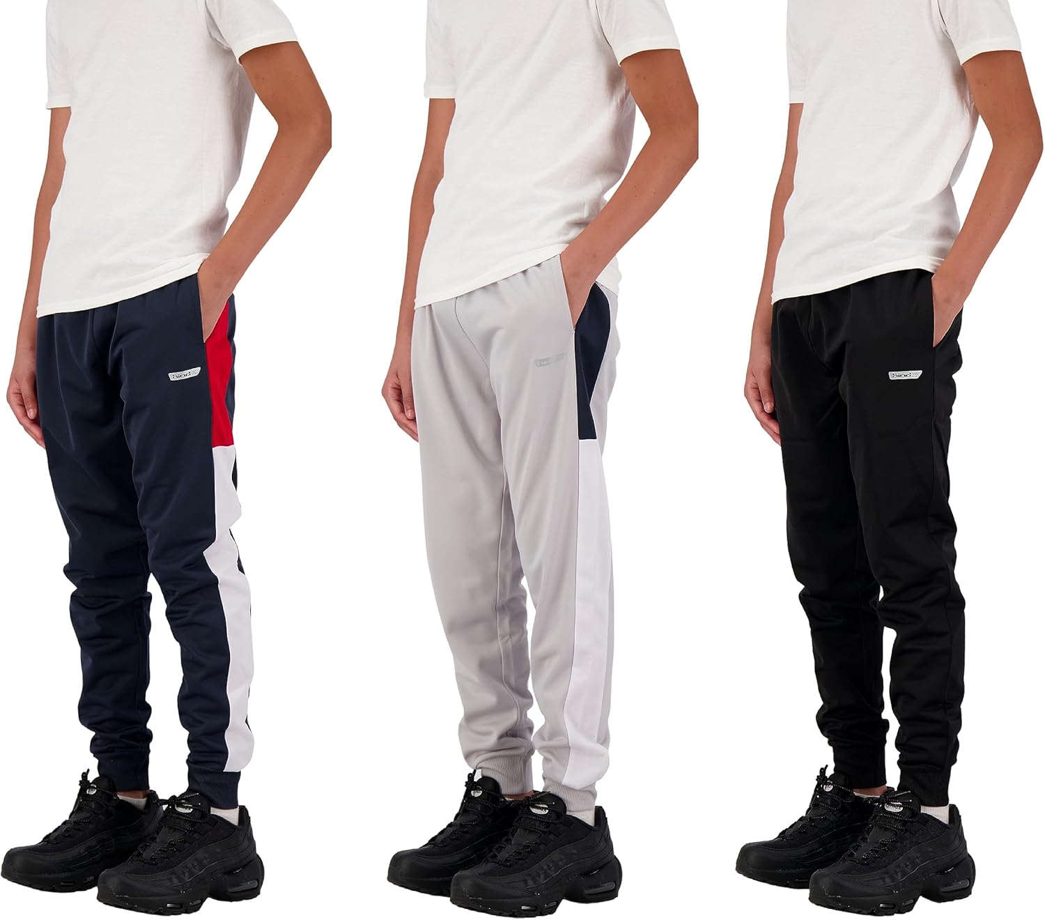 Hind Boys Sweatpants 3 Pack Athletic Fleece and Tricot Boys Jogger Pants with Po...
