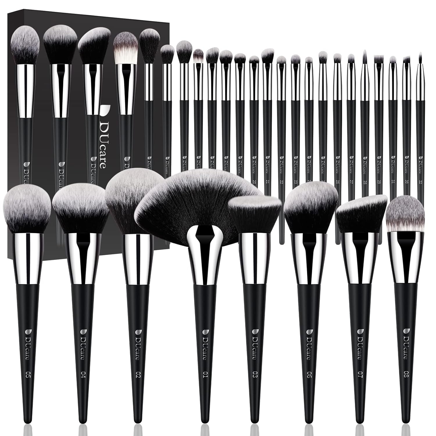 DUcare Makeup Brushes Professional 32Pcs Make up Brushes Set Premium Synthetic K...
