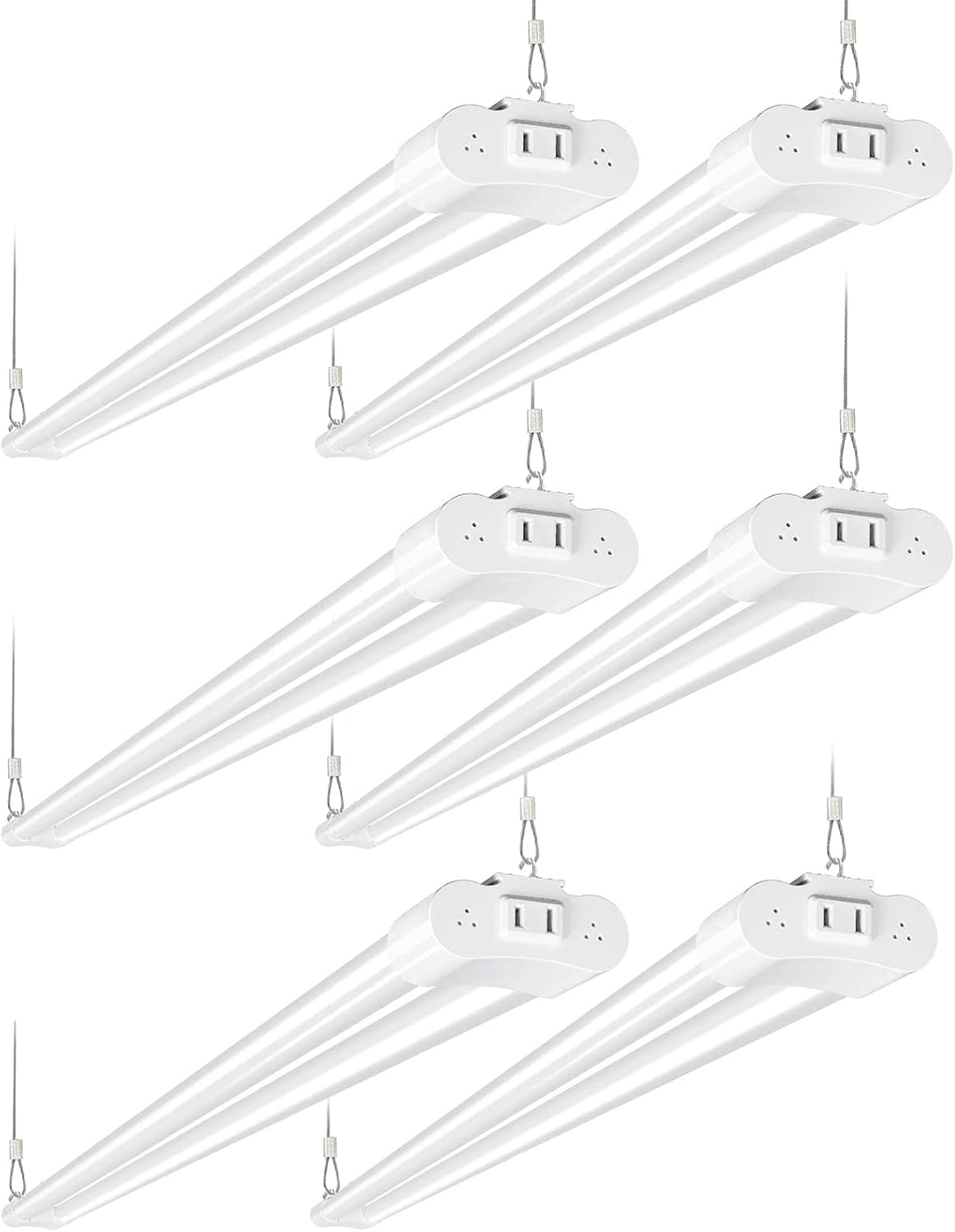 6 Pack 4FT Linkable LED Shop Light, Utility Shop Light Fixture, 4400lm, 42W [250...