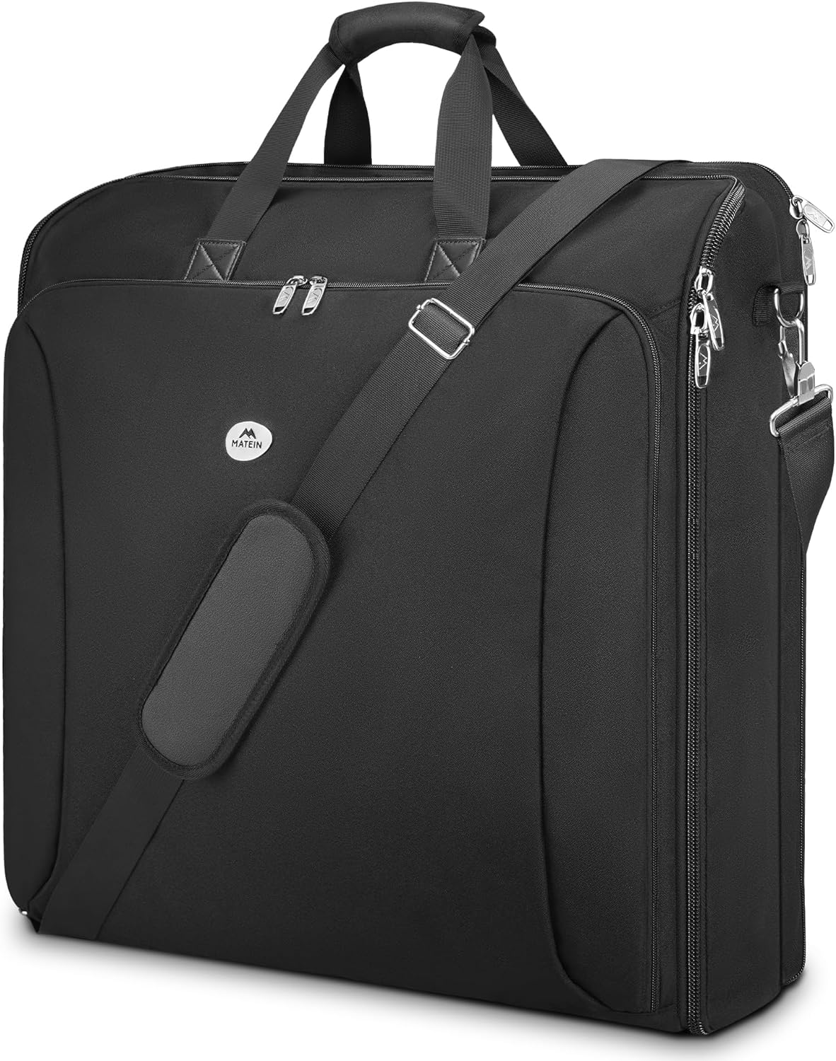 MATEIN Garment Bags for Travel, Large Double Layer Suit Bags with Shoulder Strap...
