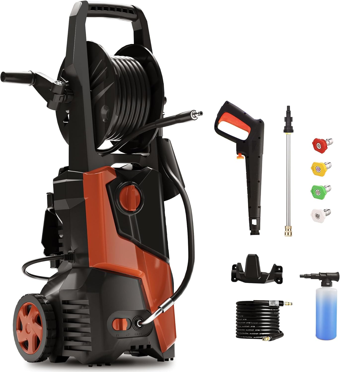 Electric Pressure Washer 5000 PSI 3.2 GPM Power Washer with 20ft Hose 17ft Power...