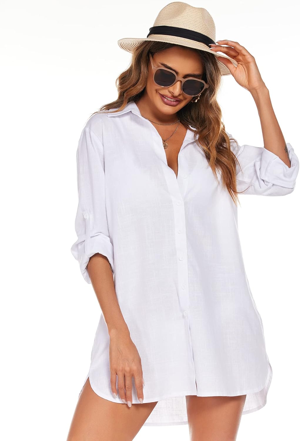 HOTOUCH Women Boyfriend Shirts, Special Button Down Long Sleeve Blouse, Fashiona...