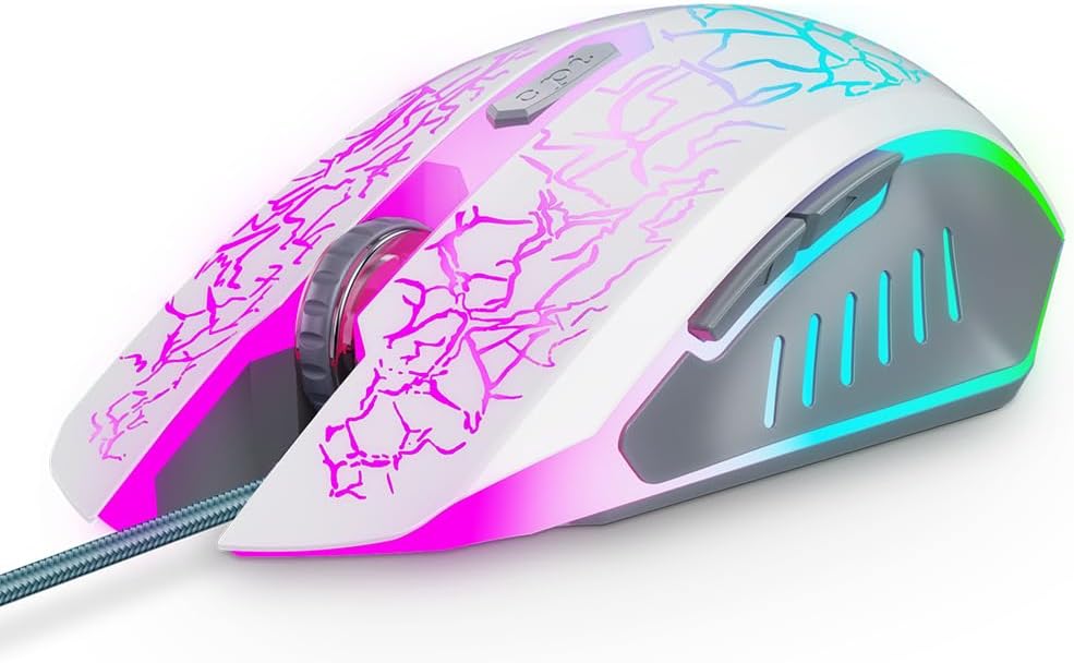 VersionTech Gaming Mouse, Wired USB Optical Mouse with 3600 DPI, 6 Buttons for C...