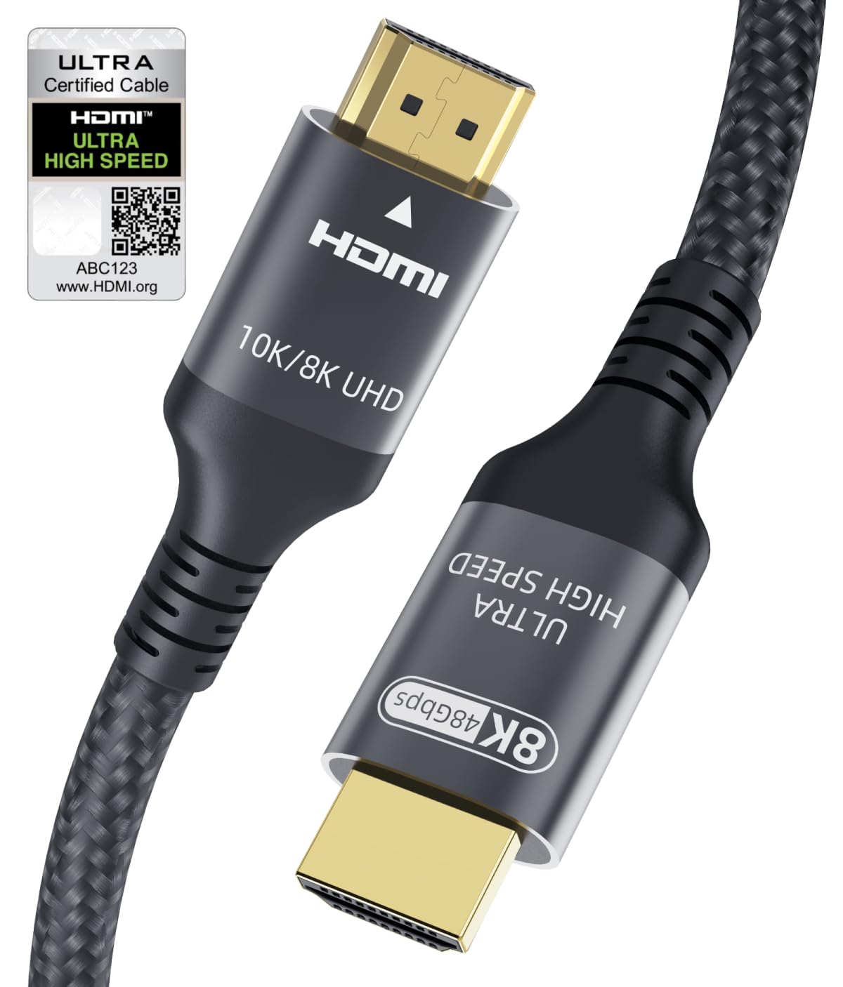 Certified 8K HDMI 2.1 Cable 2M, Adauxter Ultra High Speed HDMI Cable 4K 120Hz 8K...
