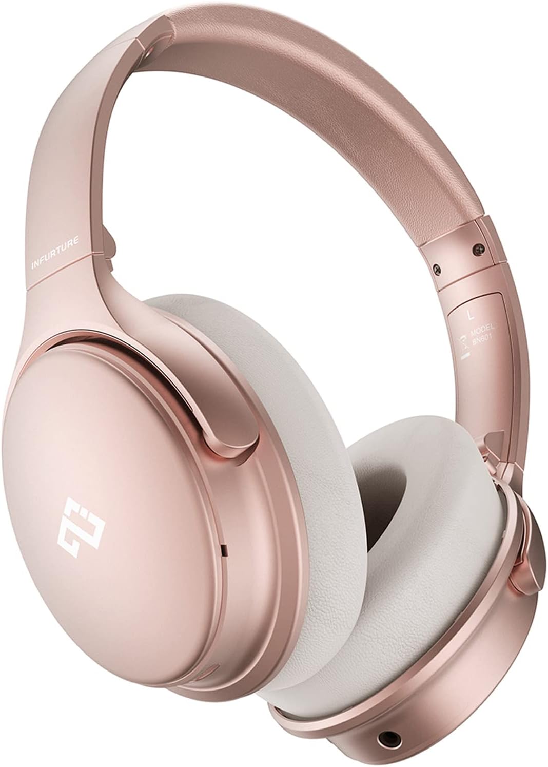 INFURTURE Rose Gold Active Noise Cancelling Headphones with Microphone Wireless...