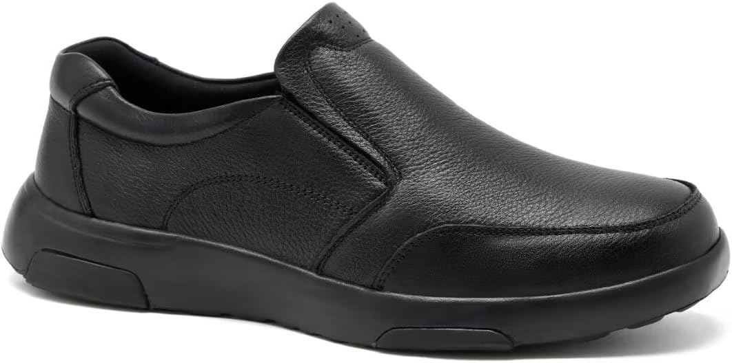 OrthoComfoot Men's Orthopedic Leather Dress Walking Shoes: Comfortable Plantar F...