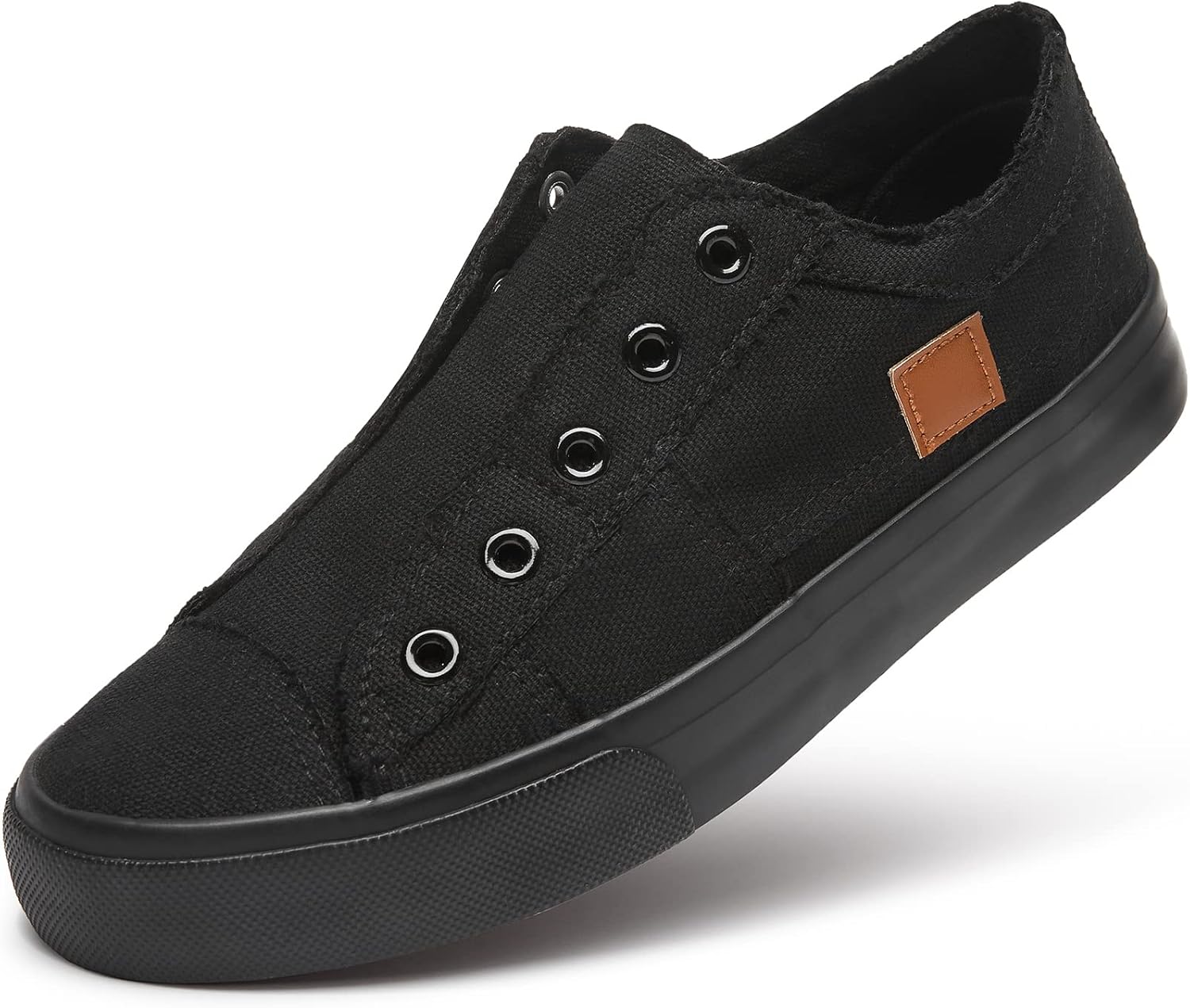 Women's Slip on Shoes Non Slip Fashion Canvas Sneakers Low Top Casual Shoes 8.5...