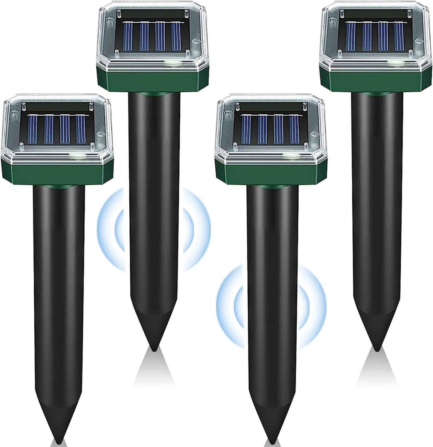 Solar Mole Repellent Ultrasonic, Waterproof Solar Powered Groundhog Repeller Gop...