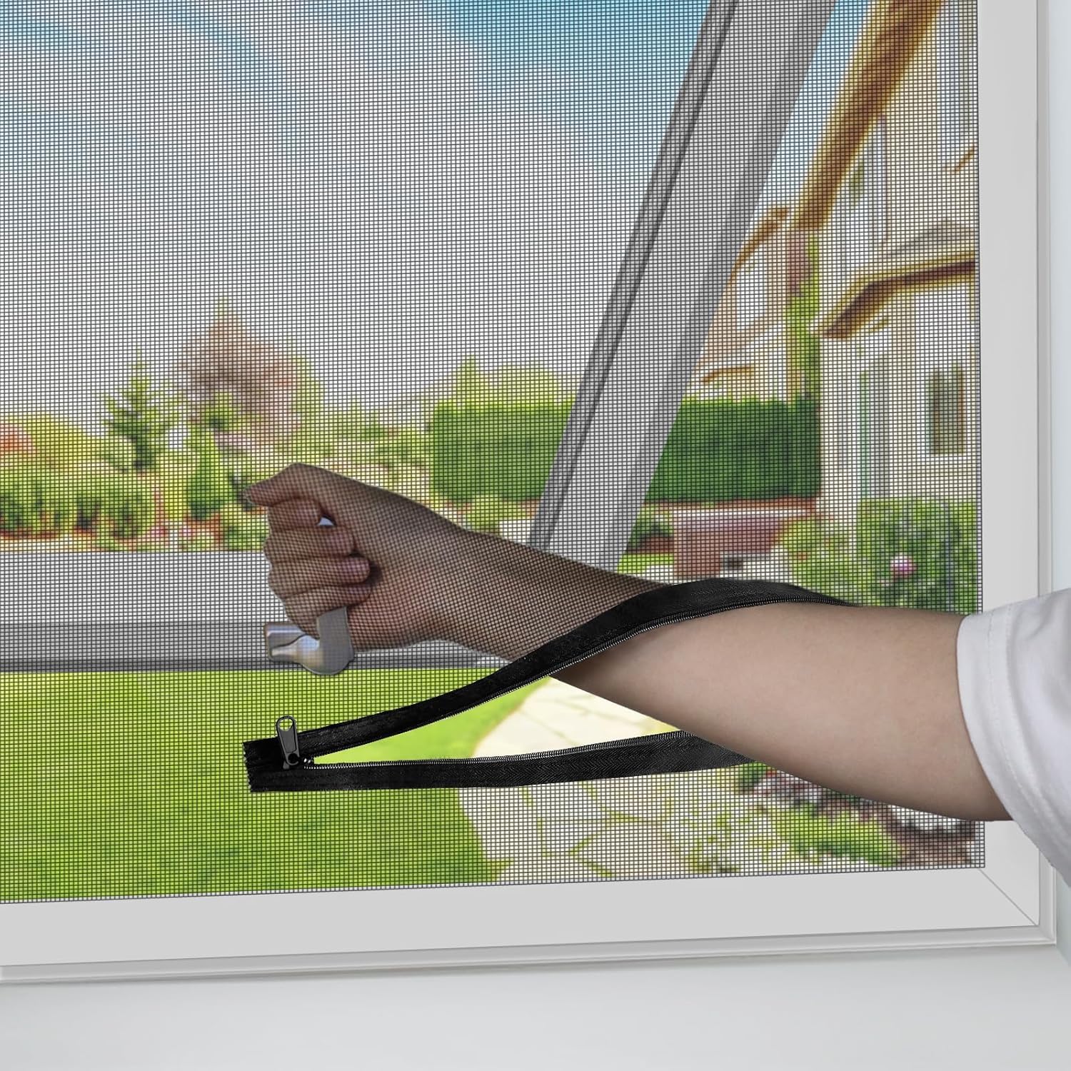 BKSAI Window Net to Keep Bugs Out Bug Net for Windows Fits Any Size 100x130CM Sm...