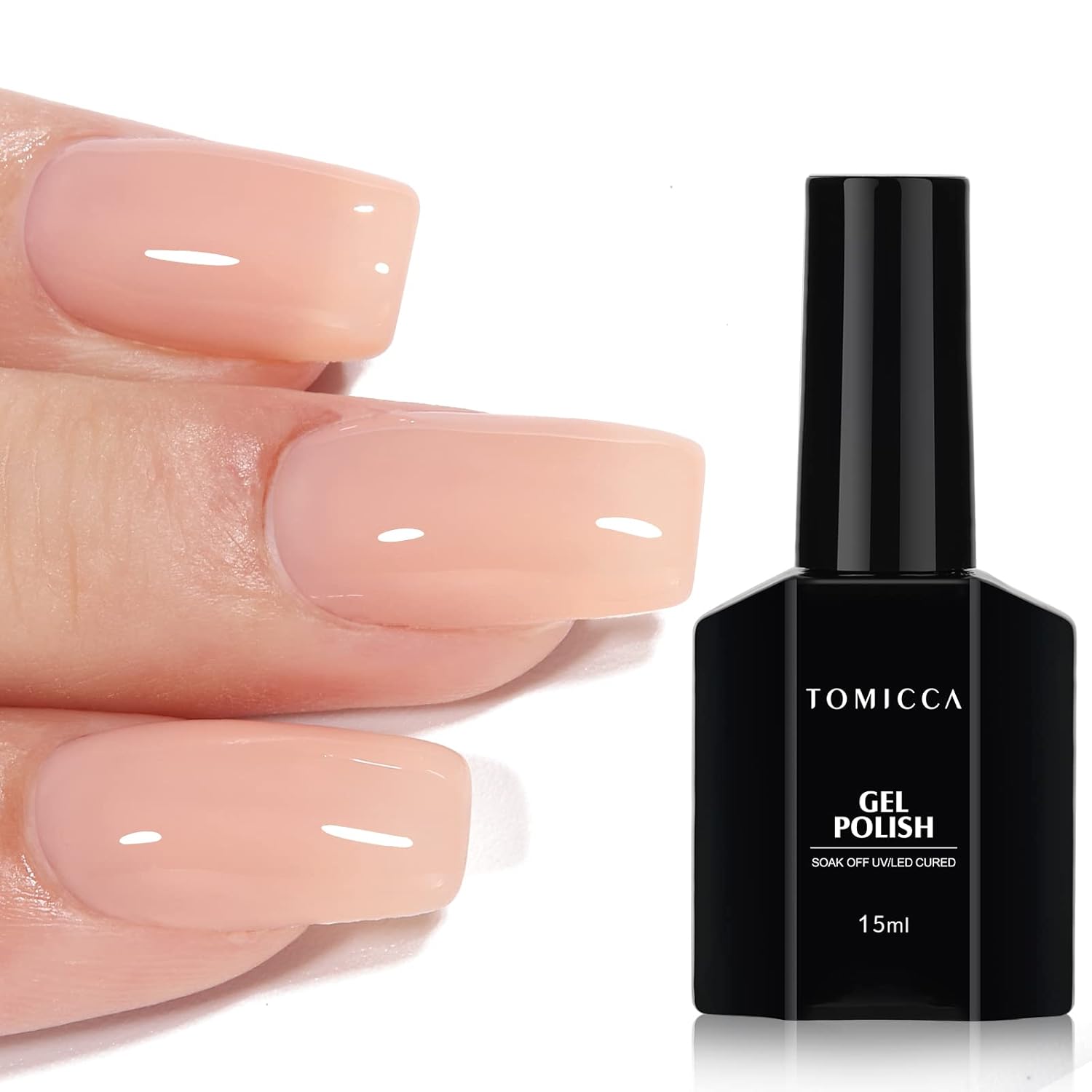 TOMICCA Nude Gel Nail Polish, Special Jelly Gel Polish, Innovative Translucent N...