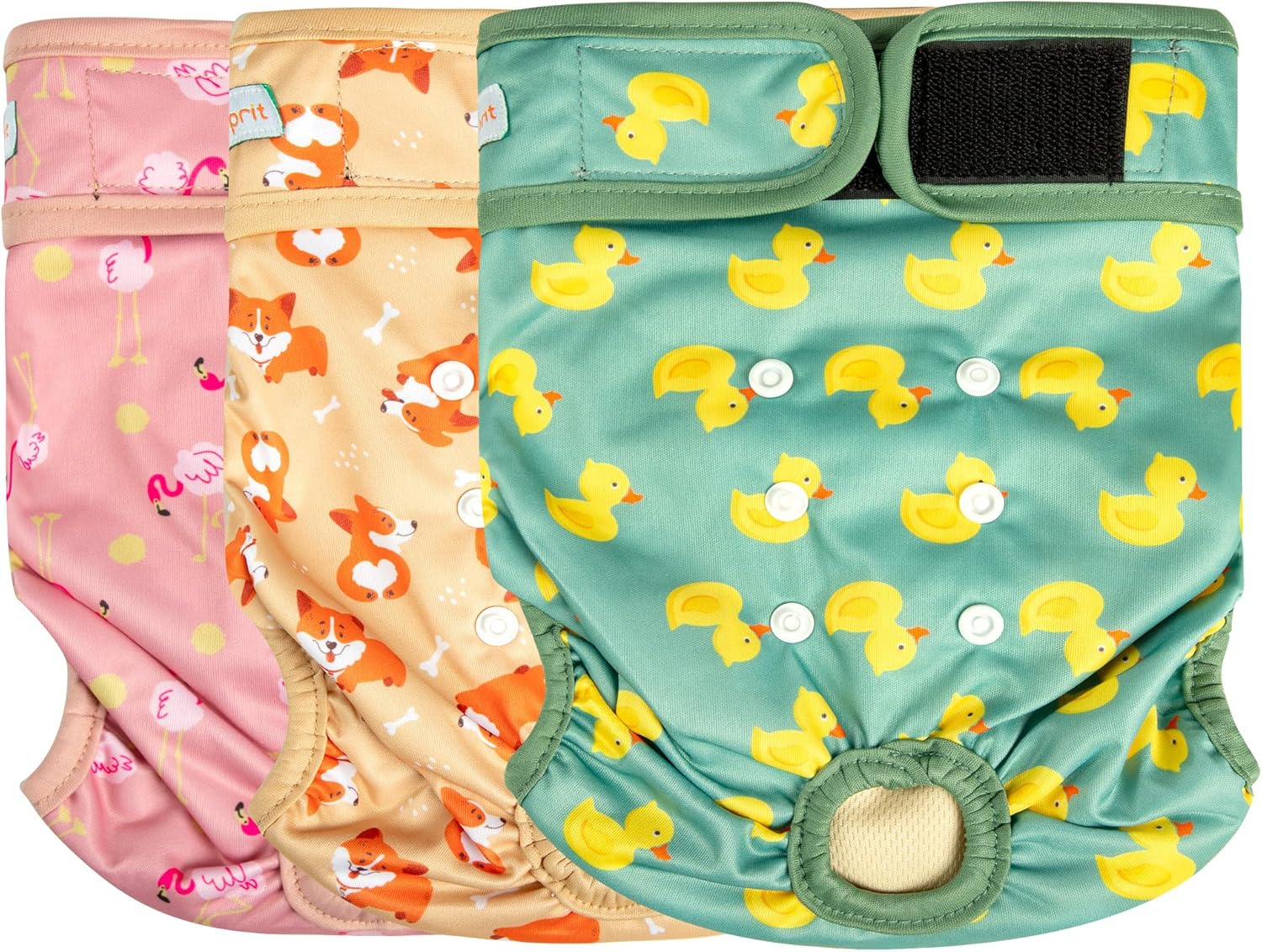 Langsprit Washable Female Dog Diapers - Doggie Reusable Diapers for Doggy Puppy...
