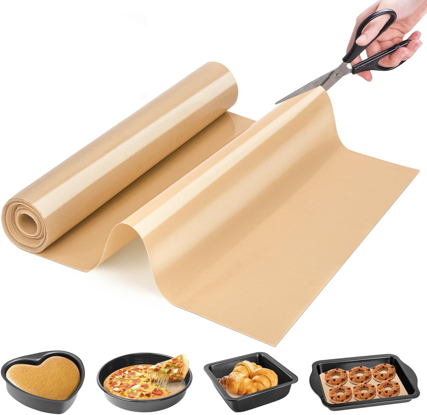 Silicone Baking Mat Roll - Best German Silicone - Heat Resistant Baking Macaron...
