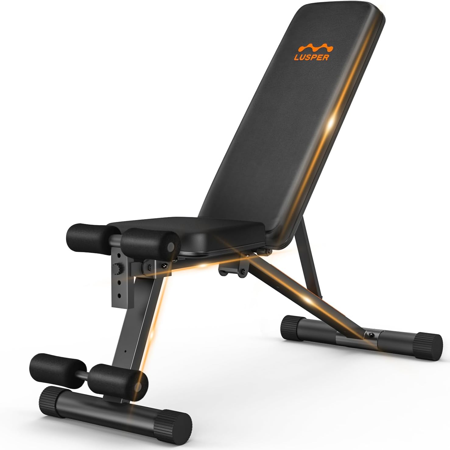 Lusper Adjustable Weight Bench Foldable - 600 Lb S...