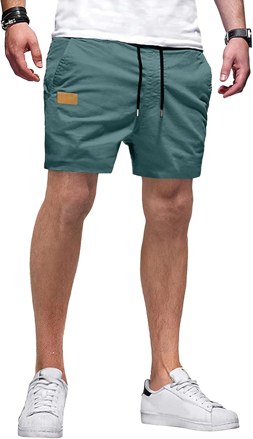 JMIERR Mens Casual Shorts, Unique Cotton Drawstring Summer Shorts, Special Beach...