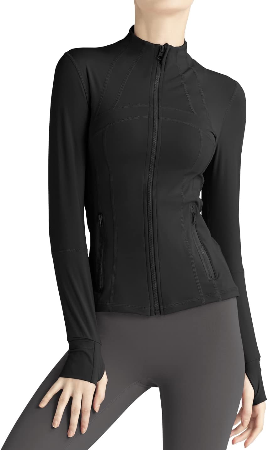 Locachy Women's Slim Fit Full Zip Jacket, Special Athletic Jacket for Running, I...