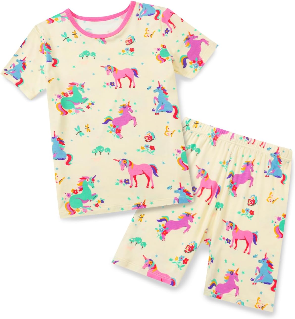 Bamboo Viscose Toddler Sleepwear, Special Girls Kids Pajama Sets, Innovative Sho...