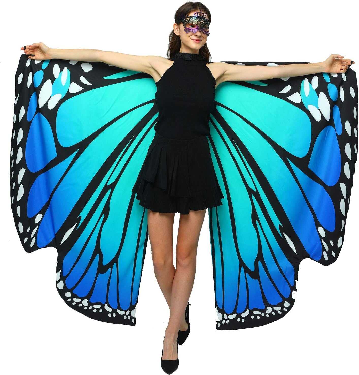 High-Quality Butterfly Wings, Unique Double-Sided Printing Butterfly Fairy Ladie...