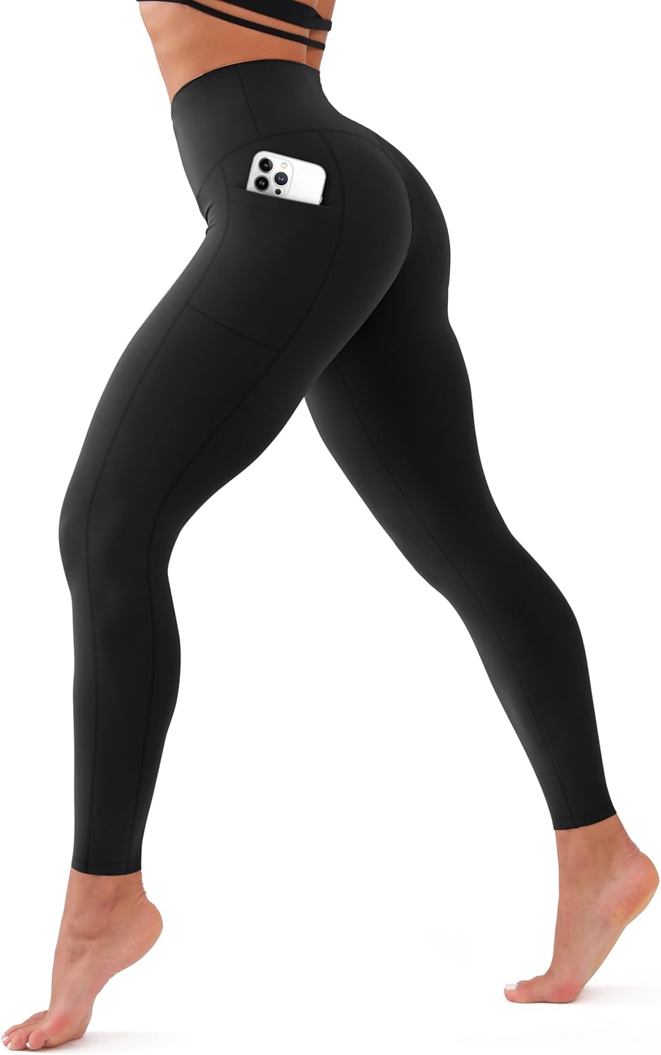 CHARMKING High Waisted Leggings for Women Soft Tummy Control Pants Non See Throu...