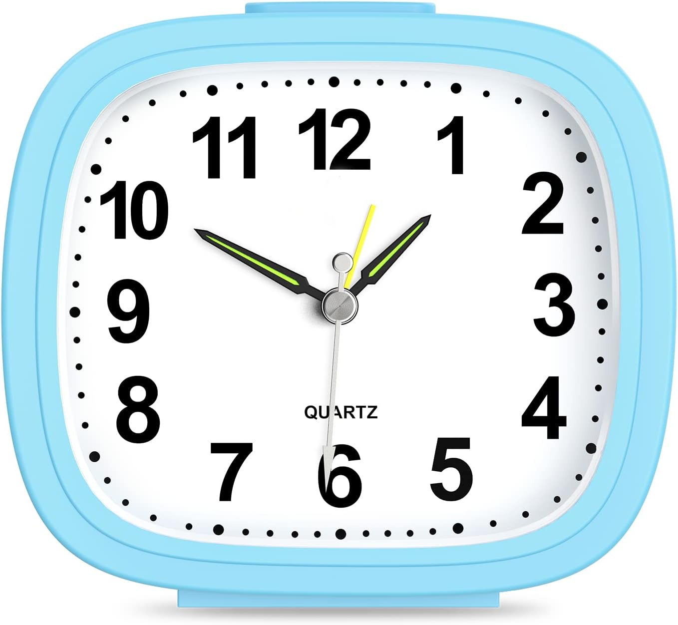 Brifit Silent Alarm Clocks Bedside Non Ticking Basic Bedside Clock with Night Li...