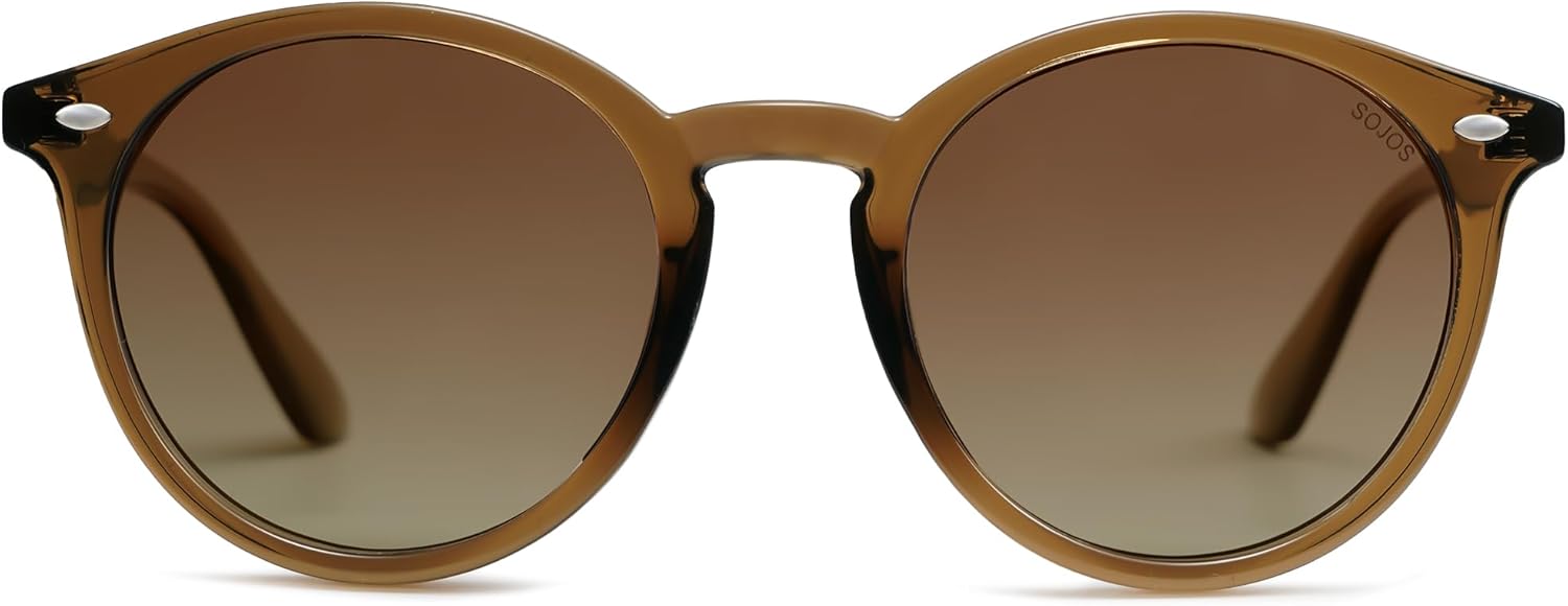 SOJOS Retro Round Sunglasses, Special Polarized Sunglasses for Women and Men, In...